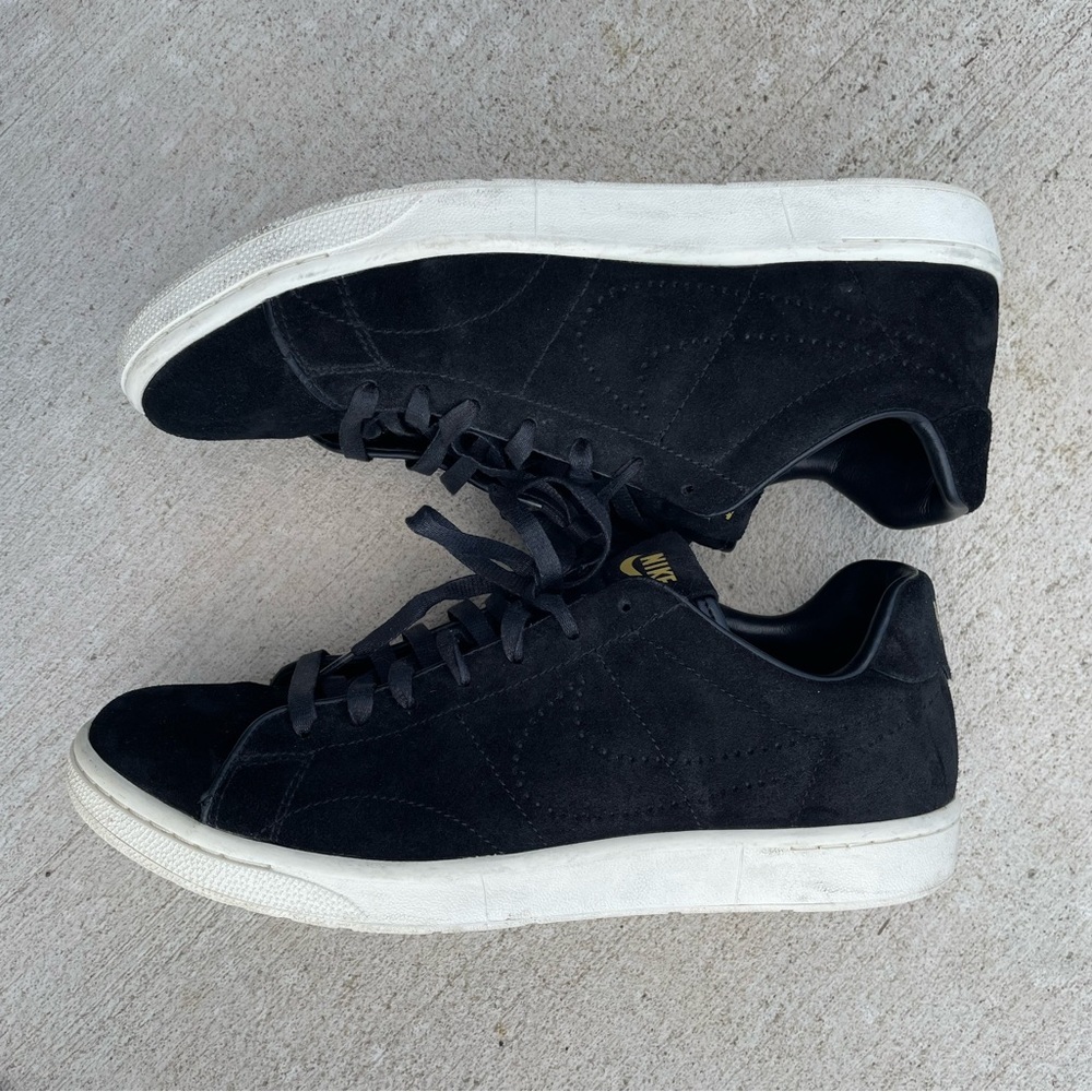 Nike Tennis Classic CL PDM SP Black Suede Gold Sneakers Men’s 10.5 2014